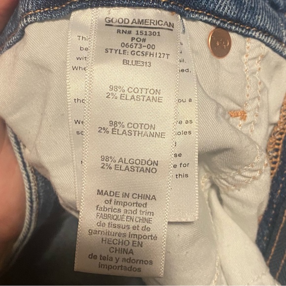 Good American Straight high Waisted Leg Jeans - Picture 8 of 9